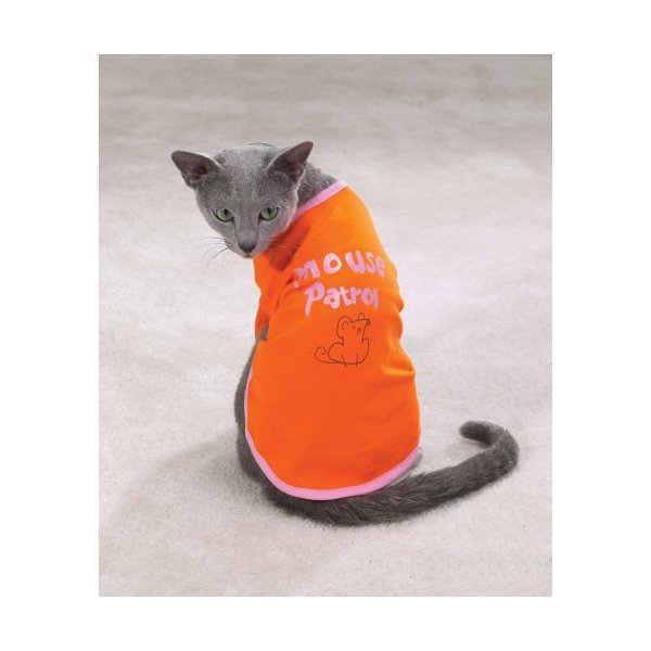 Casual Kitty "Mouse Patrol" Humor Tee (Cat Shirt) - Medium