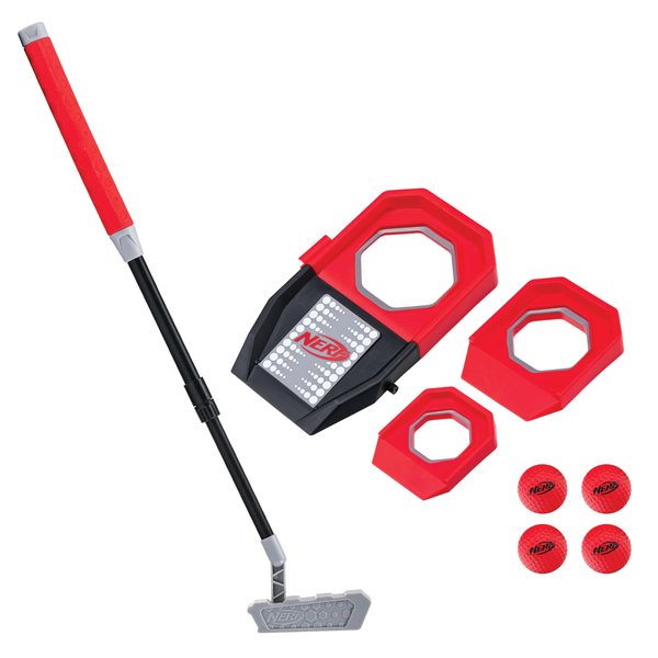 NERF Trick Shot Golf Set - Indoor & Outdoor Putting Trick Shot Kids Golf Set - Includes Putter, Balls, Ramp & Cups - All-in-One Golf Set for Kids
