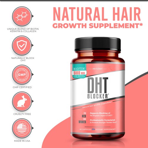 DHT Blocker for Hair Growth with Saw Palmetto Biotin Keratin Collagen for Hair Skin and Nails Vitamins for Women Hair Regrowth for Men Hair Growth Supplement Hair Loss Treatment for Men & Women