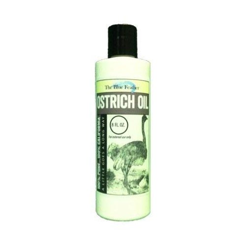 Blue Feather Ostrich Oil Pure Organic Anti-Aging Moisturizer for Natural Hair Repair & Relief For Dry Skin, Eczema Rash, Wrinkles & Stretch Marks
