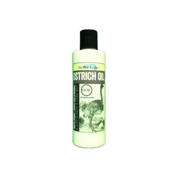 Blue Feather Ostrich Oil Pure Organic Anti-Aging Moisturizer for Natural Hair Repair & Relief For Dry Skin, Eczema Rash, Wrinkles & Stretch Marks