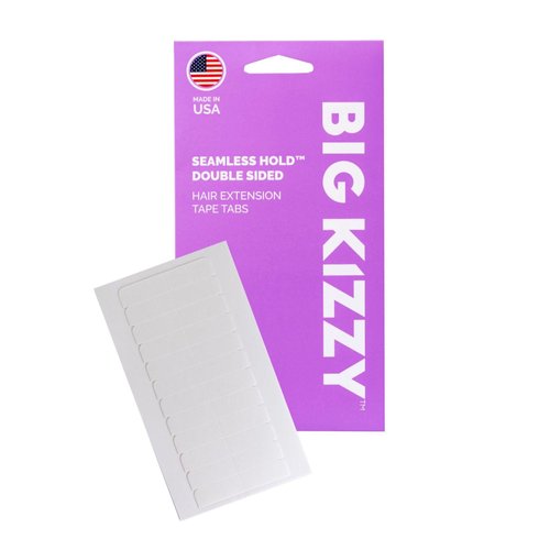 Big Kizzy Seamless Hold Double Sided Replacement Tape Tabs for Hair Extensions - 6-8+ weeks of wear - Strong Hold and Residue Free Tape for Tape in Hair Extensions - 120 tab