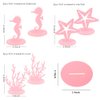 6Pcs/Pack Pink Mermaid Party Decoration DIY Felt Table Centerpiece Under The Sea Party Decorations for Ocean Theme Girl Little Mermaid Birthday Baby Shower Party Supplies