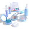 JXJ Pretend Makeup Toy Set for Toddler Girls - Blue Makeup Set with Nail Polish, Lipstick, and Fake Accessories - Ideal Dress Up Toy for 2-8 Year Old Girls for Birthdays