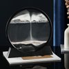 YKW 3D Deep Sea Moving Sand Art,Relaxing Kinetic Sandscape Art Table Desk Top to Decor for Any Home, Office Desktop, Mantle,Bookshelf Making It Ideal for Any Setting (7inches, Black)