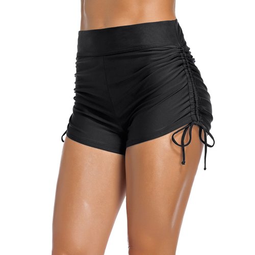 Bonneuitbebe Women's Swimsuit Shorts Tummy Control Swim Shorts Black Bathing Suit Boyshorts Swimwear Bottoms