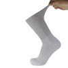 6 Pairs of Premium Cotton Loose Top Diabetic Neuropathy Crew Socks (10-13, Gray)