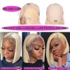 Honey Blonde 613 Bob Wig Human Hair HD Transparent 13X4 Straight Bob Lace Front Wigs Human Hair Wear and Go Glueless Wig Human Hair Pre Plucked 613 Blonde Short Bob Lace Frontal Wigs For Black Women