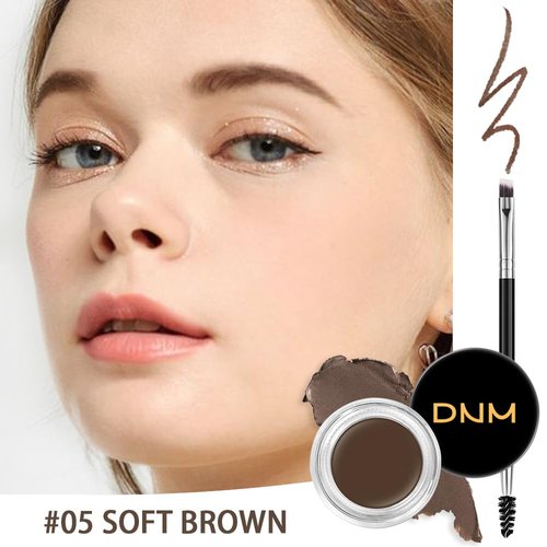 evpct Eyebrow Stamp Pencil Kit for Eyebrows, Makeup Brow Stamp Trio Kit with Waterproof Eyebrow Pencil, Eyeliner, Eyebrow Pomade, 10 Eyebrow Stencils and Dual-ended Eyebrow Brush, Kit-05# SOFT BROWN