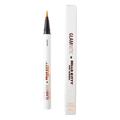 Magnetic Felt Tip Eyeliner Pen Orange | Waterproof Liquid Liner Pen, All Day Hold for Magnetic Eyelashes, Paraben free and Sweatproof Eyeliner, Orange Shade
