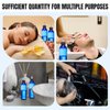 Barydat 12 Pcs Twist Top Applicator Bottle Refillable Squeeze Empty Plastic Bottles, Multi Purpose Round Hair Oil Applicator with Open Close Nozzle and 2 Funnels for Shampoo Lotion (Blue,8 oz)
