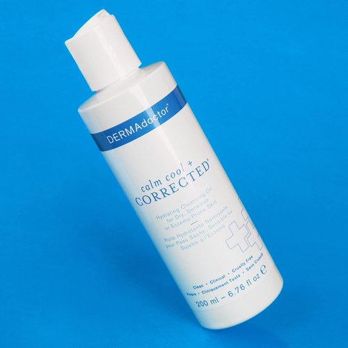 DERMAdoctor Calm Cool + Corrected Dermatologist Formulated Hydrating Cleansing Oil and Makeup Remover; Gentle Face Cleanser with Jojoba Oil and Hibiscus Extract - 6.67 fl. oz.