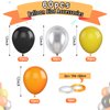 Paready Black Orange Yellow Balloons, 60 Pcs 12 Inch Orange Black Yellow and Metallic Silver Balloons, Black Orange Party Balloons for Kids Construction Theme Birthday Baby Shower Party Decorations