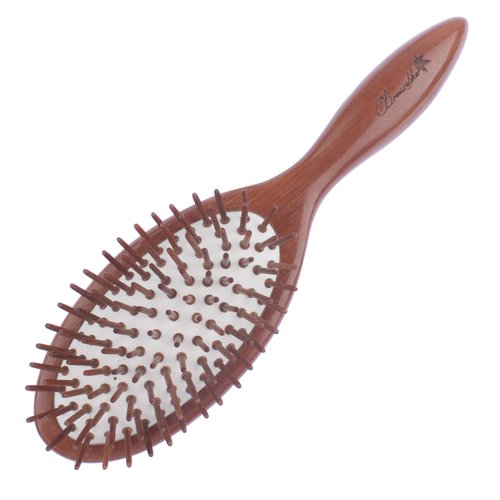 Breezelike Wood Hair Brush - Wooden Professional Detangling Massage Brush Handmade with Natural Red Sandalwood