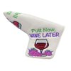 Giggle Golf Blade Putter Cover | Golf Bag Accessory | Great Golf Gift for Women & Men (Putt Now, Wine Later)