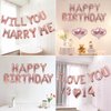 65Pcs Happy Birthday Balloons Set 2 Set Rose Gold Alphabet A-Z Letter Balloons 16in Balloon Foil Letter Decorations Party Decor Rose Gold Letter Balloons Alphabet A-Z Party Supplies