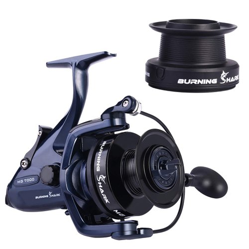 Sougayilang Fishing Reel,13+1BB,Spinning Reel for Catfish,Carp,Walleye,Striped Bass,with a Spare Spool-MG7000