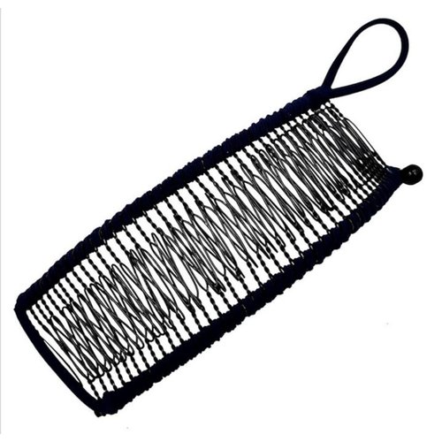 NARAMAX Hair Clip, Black Banana Comb Stretch Banana Hair Clip Clincher Comb Adjustable for Women Girls Thick Wavy Curly Hair