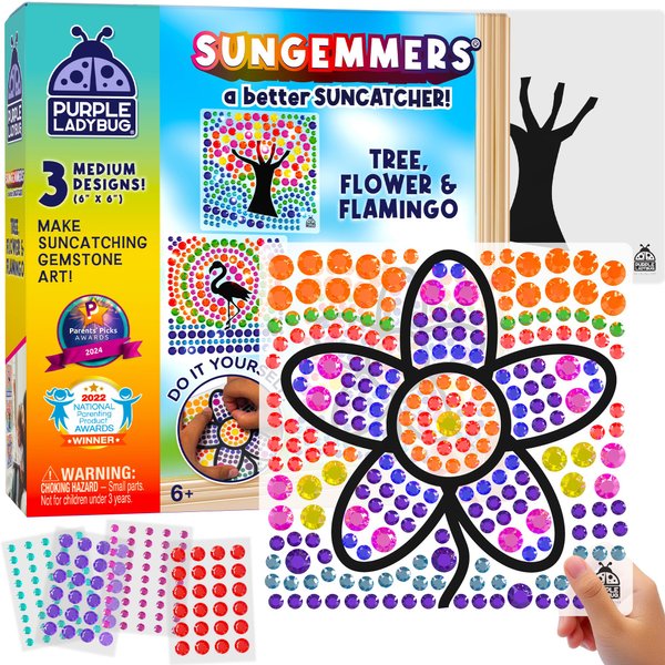 SUNGEMMERS Window Art Kids Crafts - Fun Arts and Crafts for Kids Ages 8-12 & Birthday Gifts for Girls 6 7 8 9 10 Year Old - Crafts for Girls 8-12, Christmas Gifts for Kids 6-8 7-10 - Toys for Ages 5-7