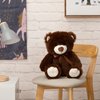 WENMOTDY Super Color Teddy Bear Stuffed Animals Plush Toy for Children Girlfriend Family Chocolate 14 inch