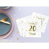 Cheers to 20 Years Cocktail Napkins | Happy 20th Birthday Decorations for Men and Women and Wedding Anniversary Party Decorations | 50-Pack 3-Ply Napkins | 5 x 5 inch Folded (White)