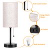 Dott Arts Table Lamp for Bedroom, 3-Color Bedside Lamps with Pull Chain, Bedroom Table Lamps for Nightstand,Small Lamp for Living Room, Bulb Included