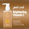 2-in-1 Body Wash & Body Scrub Vitamin C (11.3fl.oz), Gentle Exfoliating Scrub for Deep Cleansing, Effective on Acne & Dead Skin, Brighten & Moisturize Skin Polishes