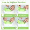Bolpetizo Cat Toy Replaceable Feathers and Fluffy Toy Accessories, 5 Pcs Interchangeable Attachments All Cat Toys with Small Screwdriver and Screws