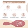 L.E.V Boar Bristle Anti Frizz Hair Styling Brush - Smoothing Brush Hair Comb - Women Hair Brushes for Curly, Thick, and Natural Black Hair - Hair Brushes for Women & Men (Pink)