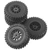 Vgoohobby OD 2.7" Rubber Tires & Plastic Wheel Rims Compatible with MN Model MN90 MN91 MN45 MN96 MN99 MN99S MN98 1/12 RC Car (Black)