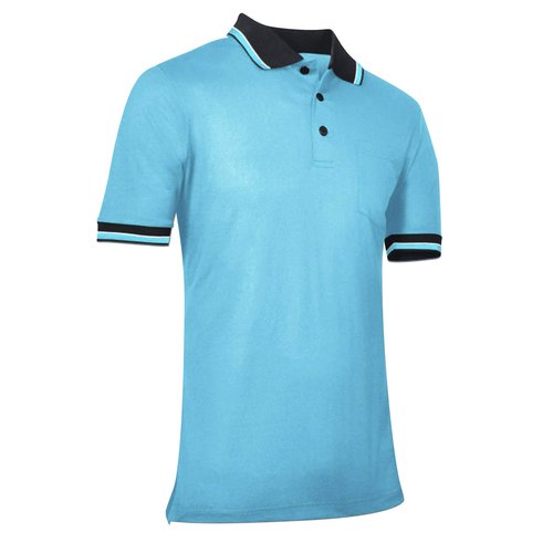 CHAMPRO Baseball/Softball Umpire Polo Shirt - Polyester, Adult Medium, Light Blue