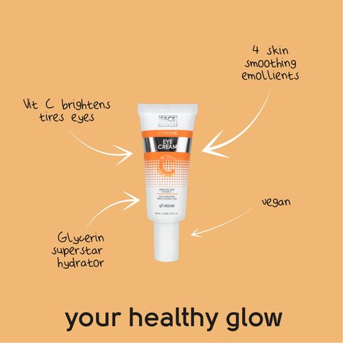Paeceioni Face Facts Vitamin C Eye Cream | Antioxidant-rich Vitamin C + Glycerin | Hydrate + Brighten Eyes |Vegan | 25ml