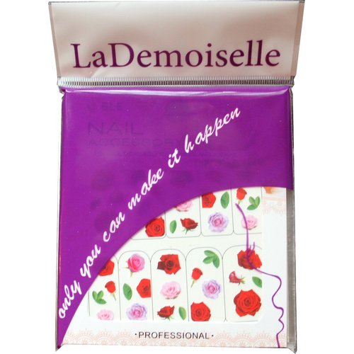 Flowers Birds & Feather Nail Art Water Slide Tattoo Decals, Pack of 6