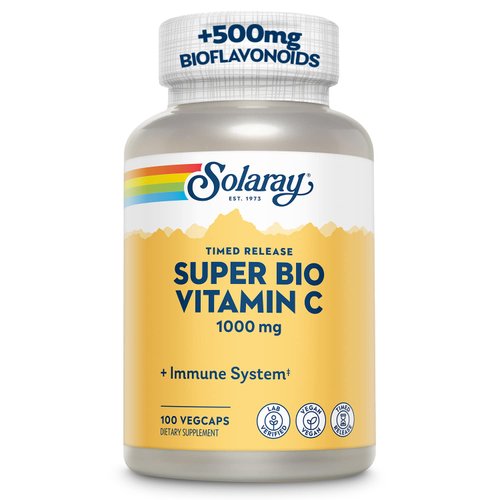 SOLARAY Super Bio Vitamin C 1000mg, Buffered, Time Release Capsules with Bioflavonoids, Two-Stage...