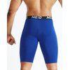 NELEUS Men's 3 Pack Compression Shorts with Pockets Dry Fit Yoga Running Shorts,6063,Black/Grey/Blue,M