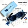 Samadhaan 3D Contoured Eye Mask for Sleeping | Sleep Mask for Side Sleepers | Eyelash Extensions with Velcro Closure | Shade Cover | Eye Sleeping Mask | Flight Essential | Blue | Concave Molded