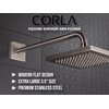 Corla Modern 3.5” Square Shower Arm Flange | Universal Extra Large Replacement Escutcheon Cover Plate (Brushed Gold)