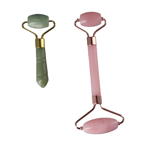 Leadigol Jade Roller Face Massage Facial Tools Face Jade Stone Beauty Face Roller Skin Care Massage Tool Anti Wrinkle Tighten Skin Body Relieve 2-Pack