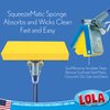Lola Products SqueezeMatic Easy Clean Butterfly Sponge Mop Head Refill | 9" Wide Mop Head | Replacement Mop Head for Floor Cleaning | Fits Most Butterfly Squeeze Sponge Mops