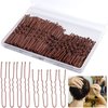 200Pcs 2.4 & 2Inches Hair Pins for Buns Hair Bun Pins Bun Hair Pins With Storage Box for Women Girls and Hairdressing Salon (Brown)