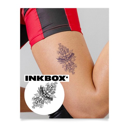 Inkbox Temporary Tattoos, Semi-Permanent Tattoo, One Premium Easy Long Lasting, Water-Resistant Temp Tattoo with For Now Ink - Lasts 1-2 Weeks, Aglow, 4 x 4 in