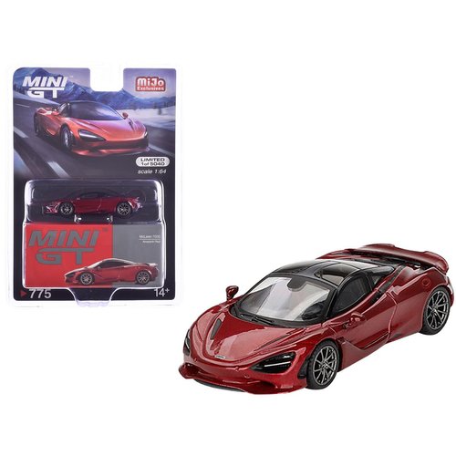 True Scale Miniatures Model Car Compatible with McLaren 750S Amaranth Red 1/64 Diecast Model Car Mini GT MGT00775