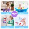 Alphabet Letters Learning Suction Toys: ABC Silicone Baby Bath Toys, Bathtub/Windows/Car/Travel Toys for Toddlers 1-3, Preschool Educational Montessori Sensory Toys for 1/2/3 Year Old