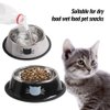 Cat Bowls for Food and Water,2PCS Rapsrk Non-Slip Stainless Steel Small 8 Oz Pet Bowl with Removable Rubber Base Dog Bowl,Stackable Puppy Dishes with Cute Cat Painted
