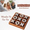 T one wooden Tic Tac Toe Game | board games for adults | Table Top Living Room Decor Fun family Games | board games for family night | board games for kids (Design-1)