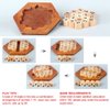 Wooden Digital Platter Puzzle,Classical Puzzle Toys Brain Teaser Wooden Hexagon Digital Puzzle Toys,Digital Game Number 19 Sum Equal to 38 Math Board Game Toy for Kids and Adults