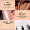 WALULAN Sponge Air Cushion Powder Puff High Gloss Glitter Powder, Facial Powder Blusher Brightening Pearl, Suitable for Hair, Clavicle, Face, Body Glitter Contour Patting Powder
