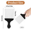 2Pcs Hair Pick, Afro Comb Metal Pick Metal Hairdressing Tools for Women and Men Detangling and Styling Comb for Wigs Braids Detangle Curly Hair DIY Hairstyle