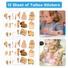 Lcnjscgo 98 PCS Capybara Party Favors, Capybara Temporary Tattoos, Slap Bracelets, Keychains, Stickers, and Badges for Kids Capybara Birthday Party Decorations and Classroom Rewards