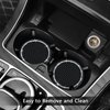 2PCS Bling Car Cup Coaster, 2.75 Inch Auto Car Cup Holder Insert Coasters Silicone Anti-Slip Crystal Rhinestone Drink Car Cup Mat, Universal Vehicle Interior Accessories for Women Girls (Black)